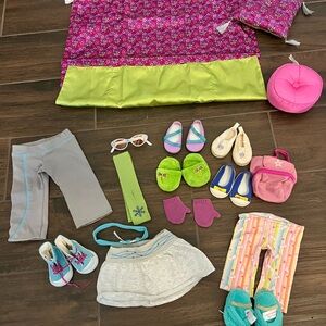 American Girl Doll Lot - Blanket, Pillow, Shoes, Clothes, etc.